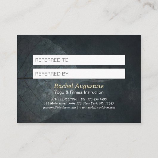 ヨガ瞑想インストラクター霊気マスターロータスポーズ 紹介カード (裏面)