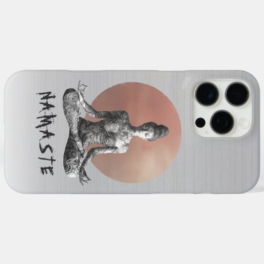 ヨガ瞑想インストラクター霊気マスターロータスポーズ Case-Mate iPhoneケース (裏面 (横))