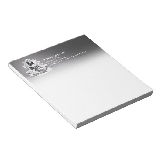 ヨガ瞑想インストラクター霊気マスターローポリ ノートパッド (アングル)