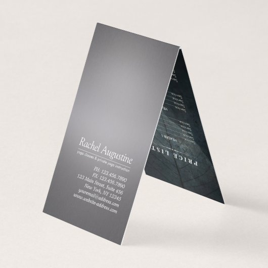 ヨガ瞑想インストラクター霊気マスターローポリ 名刺 (裏面)