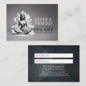 ヨガ瞑想インストラクター霊気マスターローポリ 紹介カード (正面/裏面)