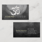 ヨガ瞑想インストラクター5クラスパスロイヤリティOM ロイヤリティカード (正面/裏面)