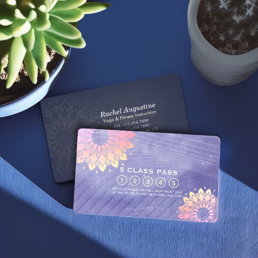 ヨガ瞑想インストラクター5クラスパス ロイヤリティカード