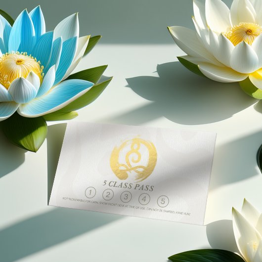 ヨガ瞑想インストラクター5クラスパスOMロイヤリティ ロイヤリティカード