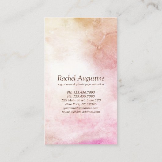 ヨガ瞑想インストラクター クラスパス ロイヤリティカード (裏面)