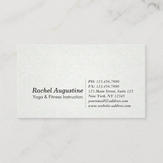 ヨガ瞑想インストラクター クラスパス ロイヤルティカード ロイヤリティカード (裏面)