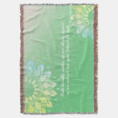 ヨガ瞑想インストラクター ゴールドホイル マンダラ名言 スローブランケット (正面縦)