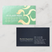 ヨガ瞑想インストラクター ライフコーチ クラスパス ロイヤリティカード (正面/裏面)