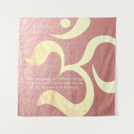 ヨガ瞑想インストラクター ライフコーチ OM 名言 タペストリー