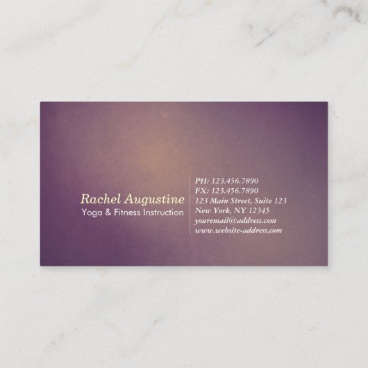 ヨガ瞑想インストラクター 紫金 ZEN シンボル 名刺 (裏面)