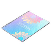 ヨガ瞑想インストラクター 緑 ゴールド箔 マンダラ ノートブック (左側)