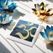 ヨガ瞑想インストラクター 青と金のオームシンボル フェイバーバッグ