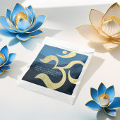 ヨガ瞑想インストラクター 青と金のオームシンボル フェイバーバッグ