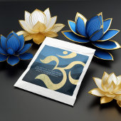 ヨガ瞑想インストラクター 青と金のオームシンボル フェイバーバッグ