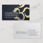 ヨガ瞑想インストラクター 5クラスパス オームシンボル ロイヤリティカード (正面/裏面)