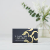 ヨガ瞑想インストラクター 5クラスパス オームシンボル ロイヤリティカード (スタンド正面)