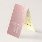 ヨガ瞑想インストラクターOMシンボル価格表 名刺 (裏面)