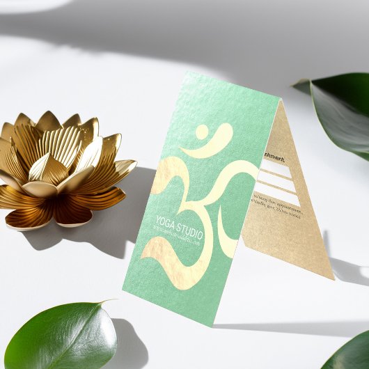 ヨガ瞑想インストラクターOMシンボル価格表 名刺