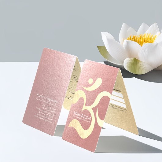 ヨガ瞑想インストラクターOMシンボル価格表 名刺