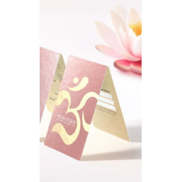 ヨガ瞑想インストラクターOMシンボル価格表 名刺