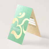 ヨガ瞑想インストラクターOMシンボル価格表 名刺 (正面)