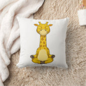 ヨガ瞑想キリン クッション (ブランケット)