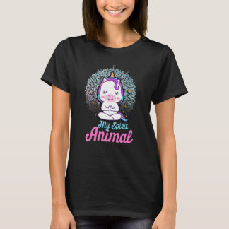 ヨガ瞑想スピリチュアル体チャクラエネルギーユニコ Tシャツ