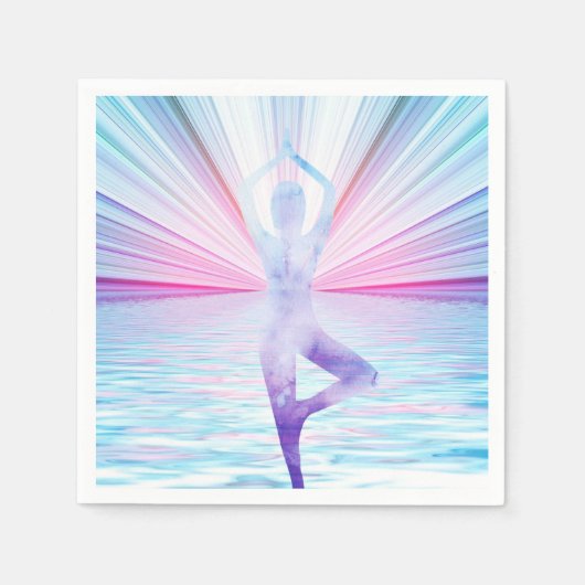 ヨガ瞑想ナマステパーティーまたは特殊イベント スタンダードカクテルナプキン (正面)