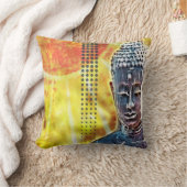 ヨガ瞑想ニューエイジスピリチュアル禅仏 クッション (ブランケット)