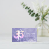 ヨガ瞑想ポーズオムサインクラスパス ロイヤリティカード (スタンド正面)