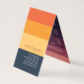 ヨガ瞑想ポーズサン飛んでいるアイランドの価格表 名刺 (裏面)