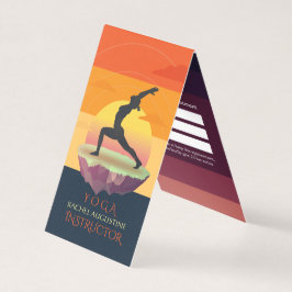 ヨガ瞑想ポーズサン飛んでいるアイランドの価格表 名刺