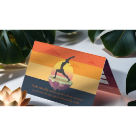 ヨガ瞑想ポーズサン飛んでいるアイランドの価格表 名刺