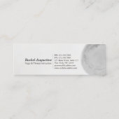 ヨガ瞑想ポーズOMシンボルモダンブラック&金ゴールド スキニー名刺 (裏面)