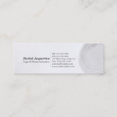 ヨガ瞑想ポーズOMシンボルモダンブラック&金ゴールド スキニー名刺 (裏面)