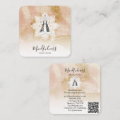 *~*ヨガ瞑想マインドフルネスマンダラ女神QR スクエア名刺 (正面/裏面)