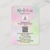 *~*ヨガ瞑想マインドフルネスQRマンダラ女神 名刺 (裏面)