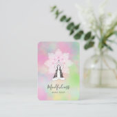 *~*ヨガ瞑想マインドフルネスQRマンダラ女神 名刺 (スタンド正面)