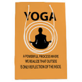 ヨガ瞑想ヨガ ミディアムペーパーバッグ (正面)