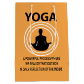 ヨガ瞑想ヨガ ミディアムペーパーバッグ (裏面)