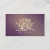 ヨガ瞑想レイキ指導者 パープルゴールドロータス 名刺 (正面)