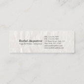 ヨガ瞑想レイキ指導者 ブルー＆ゴールドロータス スキニー名刺 (裏面)