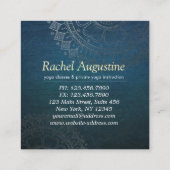 ヨガ瞑想先生オモダンレンジ金ゴールド曼荼羅 スクエア名刺 (裏面)