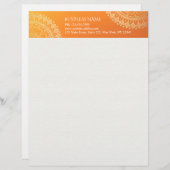 ヨガ瞑想先生オモダンレンジ金ゴールド曼荼羅 レターヘッド (正面/裏面)