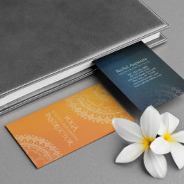 ヨガ瞑想先生オモダンレンジ金ゴールド曼荼羅 名刺