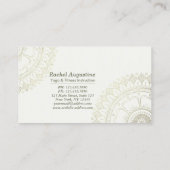 ヨガ瞑想先生金ゴールドマンダラロイヤリティパンチ ロイヤリティカード (裏面)