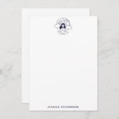 ヨガ瞑想夢想宇宙ガパーソナライズされたール ノートカード (正面/裏面)