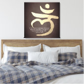 ヨガ瞑想引用文ルートチャクラマントラLAMサイン キャンバスプリント (インサイチュ (寝室))