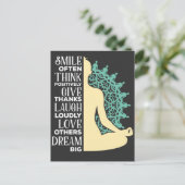 ヨガ瞑想引用文禅宗 ポストカード (スタンド正面)