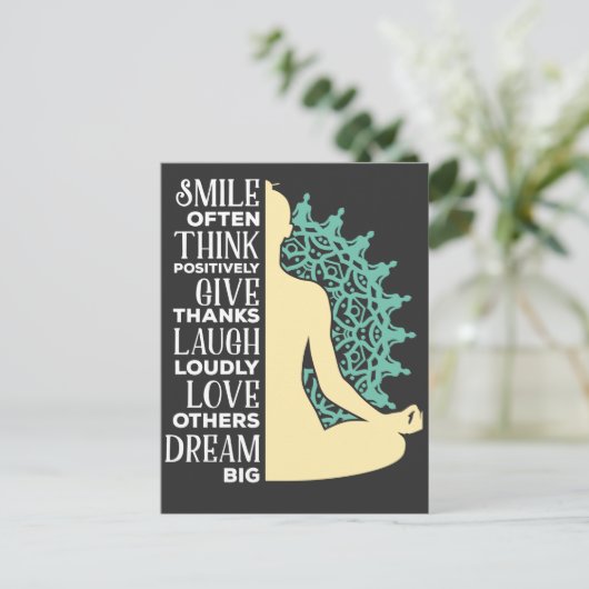 ヨガ瞑想引用文禅宗 ポストカード (スタンド正面)